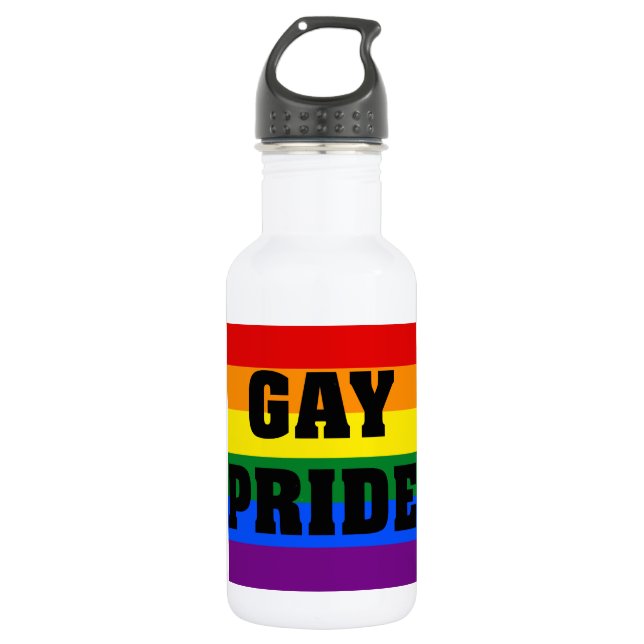 Gay pride 532 ml water bottle (Front)