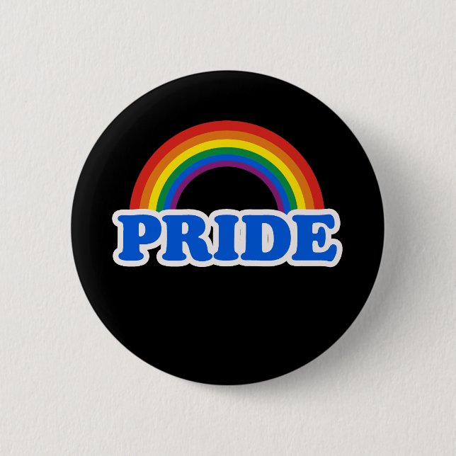 GAY PRIDE 6 CM ROUND BADGE (Front)