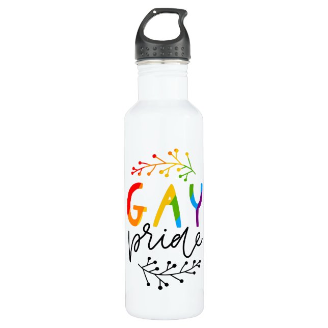 Gay Pride 710 Ml Water Bottle (Front)