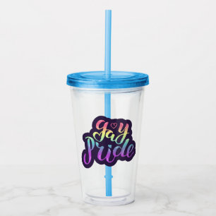 Gay Pride Acrylic Tumbler