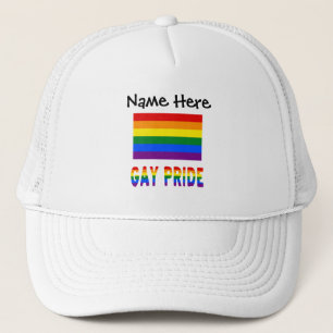 Gay Pride and Rainbow Flag Personalised  Trucker Hat
