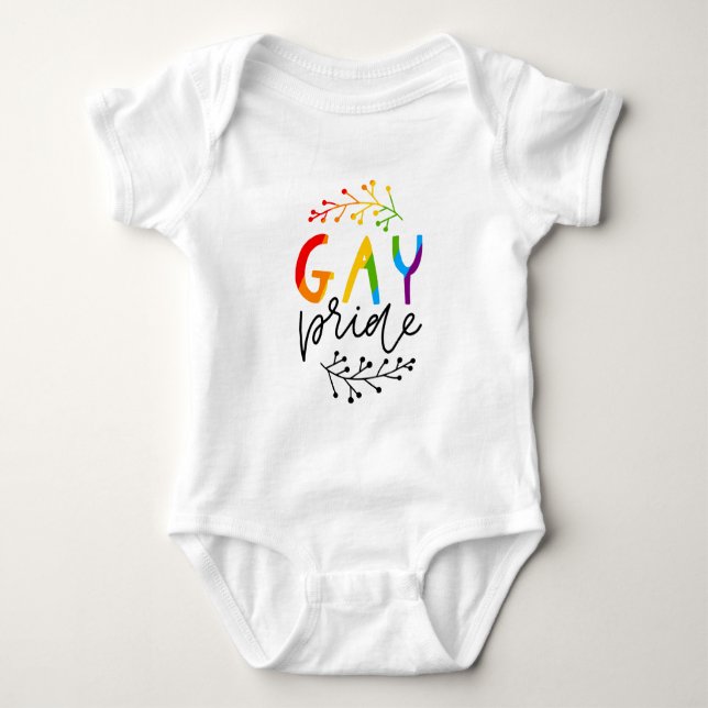 Gay Pride Baby Bodysuit (Front)
