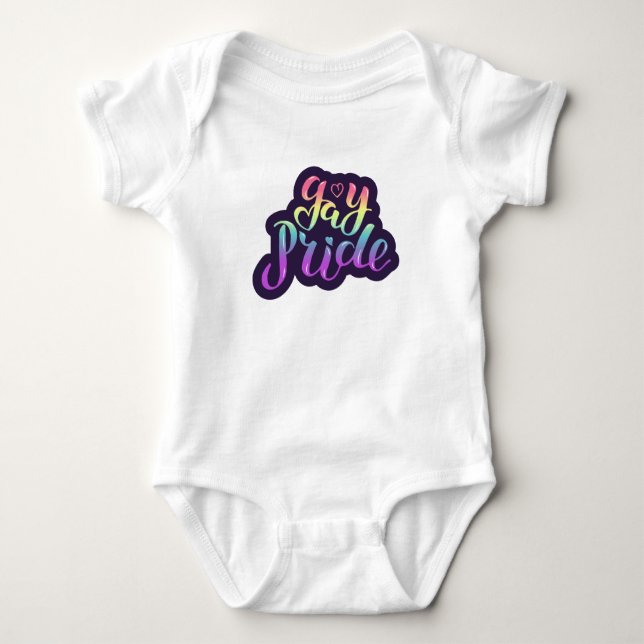 Gay Pride Baby Bodysuit (Front)