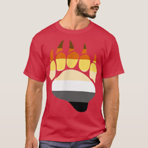Gay Pride Bear Paw LGBT Bears Subculture Pride T-Shirt