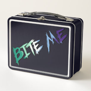 Gay Pride Bite Me Metal Lunch Box