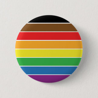 Gay Pride - BLM Gay Pride Flag - Rainbow Stripe 6 Cm Round Badge