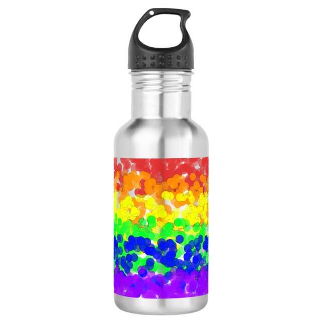 Gay Pride Bokeh Flag 532 Ml Water Bottle (Front)