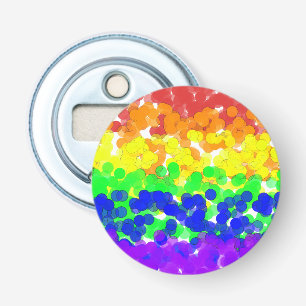 Gay Pride Bokeh Flag Bottle Opener