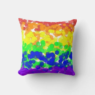 Gay Pride Bokeh Flag Cushion