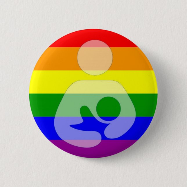 Gay Pride Breastfeeding / Nursing 6 Cm Round Badge (Front)