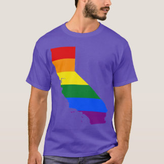 Gay Pride California LGBT Rainbow Flag Shirt Los A
