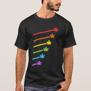 Gay Pride Canadian Rainbow Maple Leaf Canada LGBTQ T-Shirt