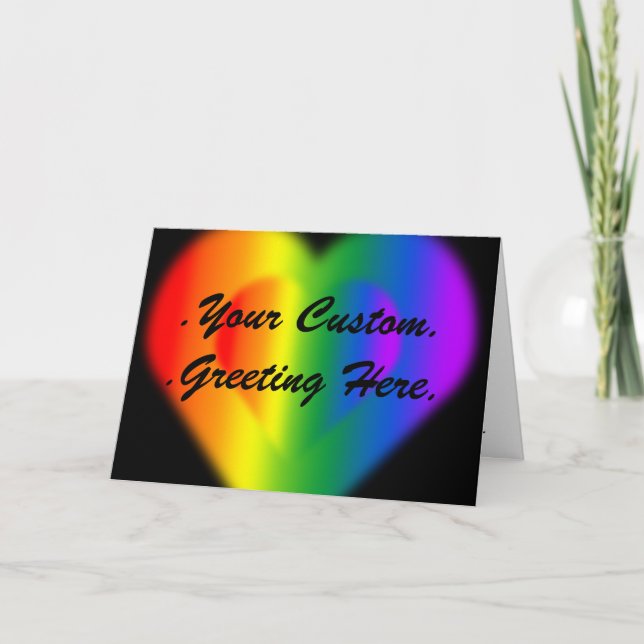 Gay Pride Cards Personalised  Love Invitations (Front)