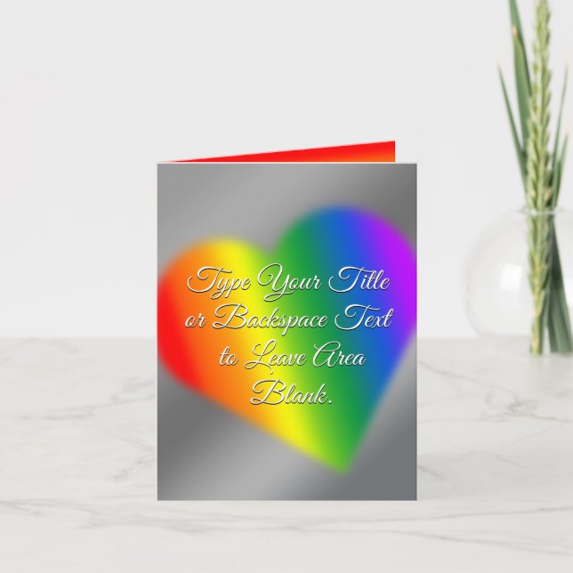 Gay Pride Cards Personalised Rainbow Love Cards (Front)
