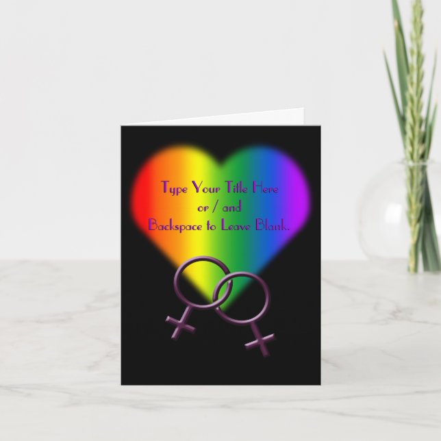 Gay Pride Cards Personalized Rainbow Love Cards (Front)