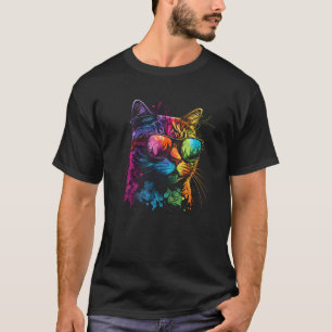 Gay Pride Cat Animal LGBT Pride Month Cute Equali T-Shirt
