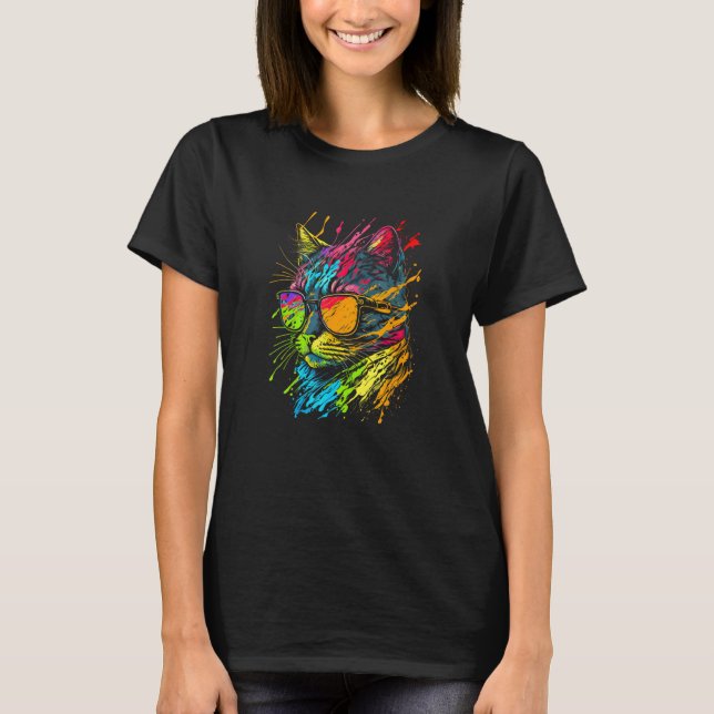 Gay Pride Cat Animal  Pride Month Cute Equality LG T-Shirt (Front)