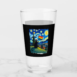 Gay Pride Cat Art Cat Starry Night Style LGBTQ Pri Glass