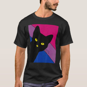 Gay Pride Cat Bisexual Rainbow Flag LGBTQ Cat Mum T-Shirt