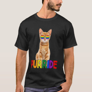 Gay Pride Cat Cute LGBTQ Purride T-Shirt