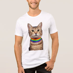 Gay Pride Cat – Purroud & Proud Tri-Blend Shirt
