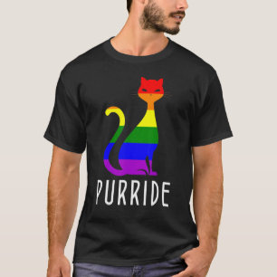 Gay Pride Cat S And Lgb Rainbow Cat Purride T-Shirt