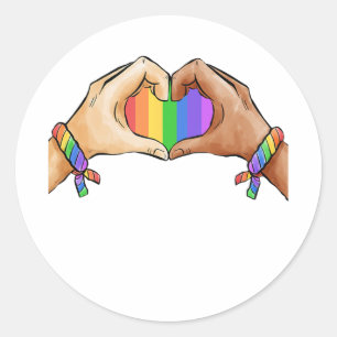 Gay Pride Clothing Lgbt Rainbow  Classic Round Sticker