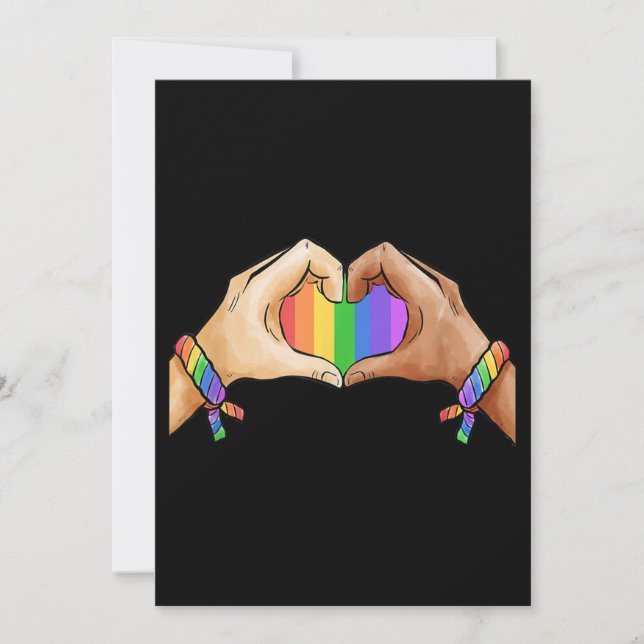 Gay Pride Clothing LGBT Rainbow Flag Pride Month Invitation (Front)