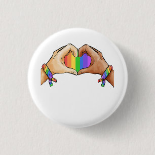 Gay Pride Clothing Lgbt Rainbow Flag T Heart 3 Cm Round Badge
