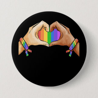Gay Pride Clothing Lgbt Rainbow Flag T Heart 7.5 Cm Round Badge