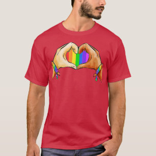 Gay Pride Clothing LGBT Rainbow Flag T Tee Heart U