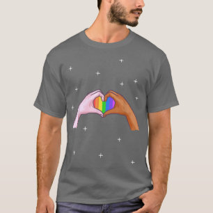 Gay Pride Clothing LGBT Rainbow Flag T Tee Heart U