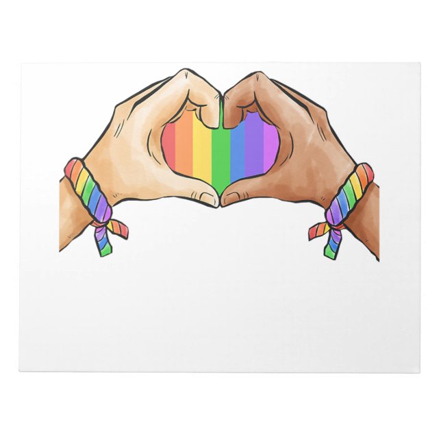 Gay Pride Clothing Lgbt Rainbow  Notepad (Front)