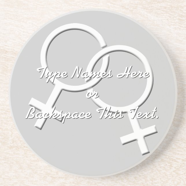 Gay Pride Coaster Custom Gay Pride Drink Coasters (Front)