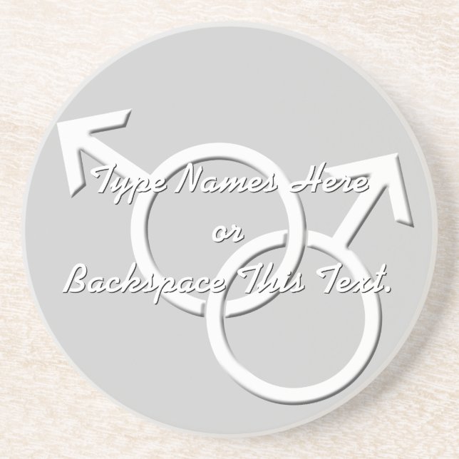 Gay Pride Coaster Custom Gay Pride Drink Coasters (Front)