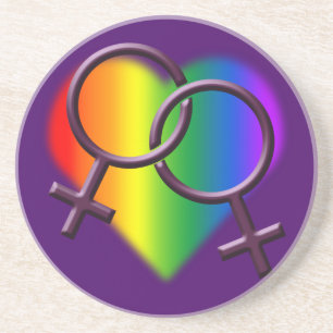 Gay Pride Coasters Rainbow Love Drink Coasters