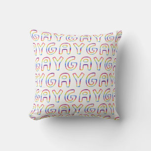 GAY PRIDE Colourful Rainbow Pattern Cushion