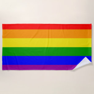 Gay Pride Cool Rainbow flag Pride Beach Towel