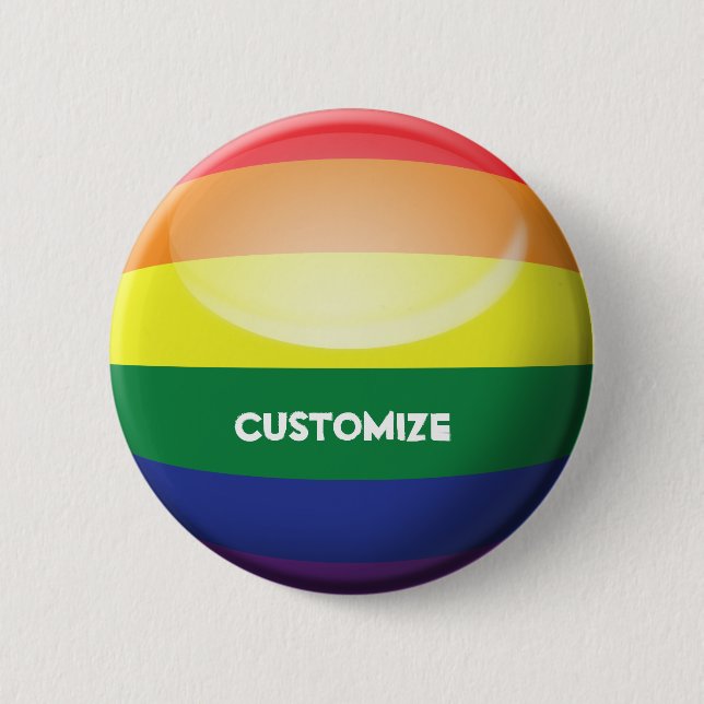 Gay Pride Customise 6 Cm Round Badge (Front)