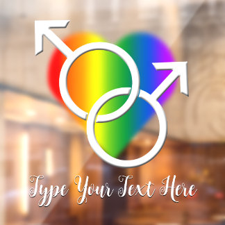 Gay Pride Decal Personalised Rainbow Window Cling