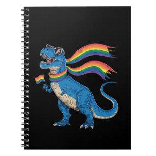 Gay Pride Dino Trex Rainbow Flag Lgbt Ally  Notebook