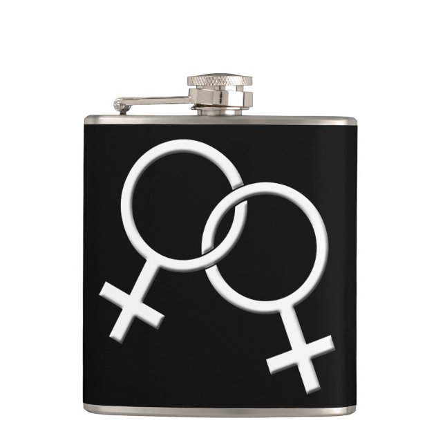 Gay Pride Drink Flask Same-Sex Love Flasks Gifts (Front)