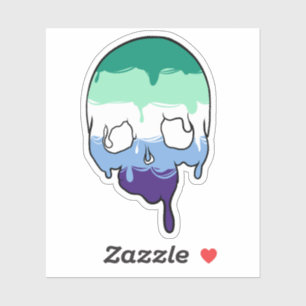 Gay Pride Dripping Skull