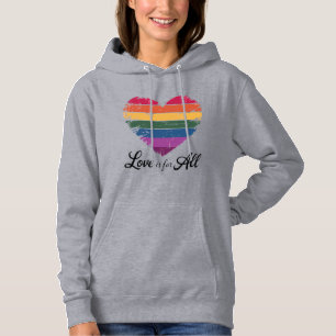 Gay pride equality and support love is for all hoodie