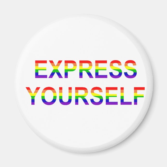 Gay Pride - Express Yourself Magnet (Front)