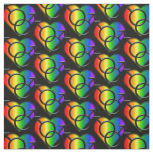 Gay Pride Fabric Rainbow Man Love Fabric
