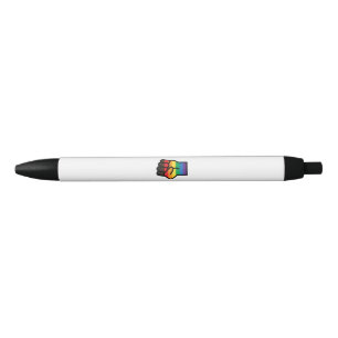 Gay Pride Fist Black Ink Pen