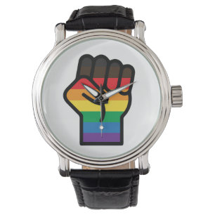 Gay Pride Fist Watch