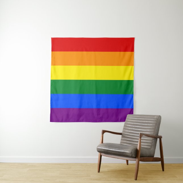 Gay Pride Flag 57 x 57 Tapestry (In Situ (Horizontal))