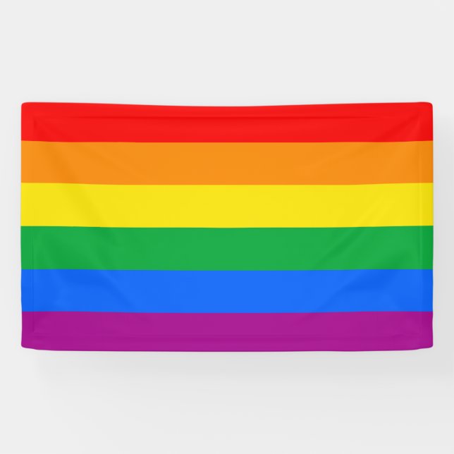 Gay Pride Flag Banner (Horizontal)